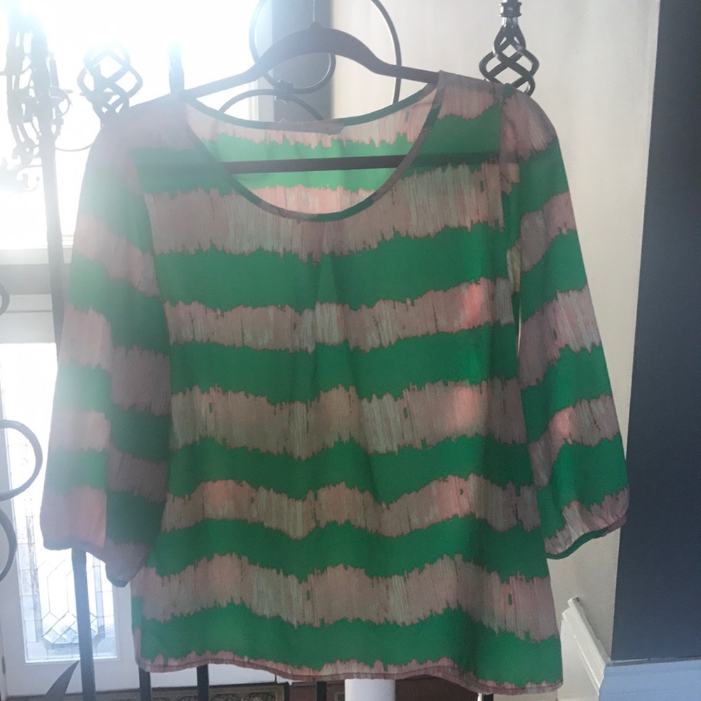 Peach love cream blouse